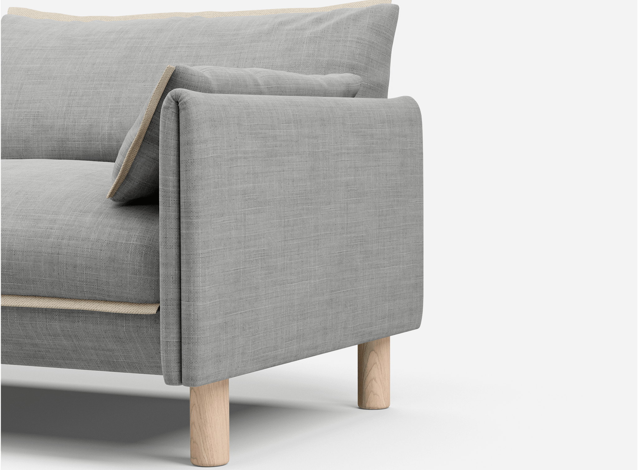 3 Seater Sofa | Weave Light Grey